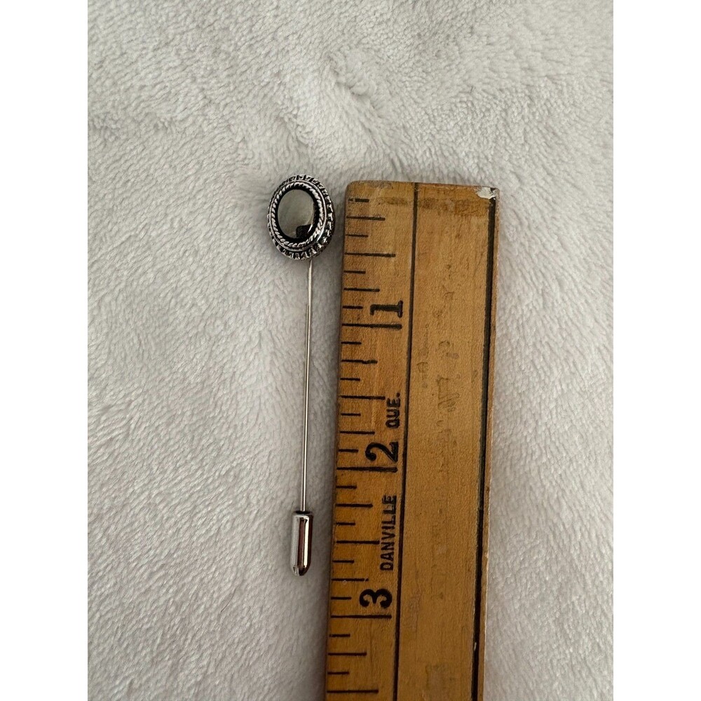 Vintage Sarah Coventry MOON MIST Silver Tone Straight Lapel/Hat/Scarf Pin - 3 in - Picture 2 of 4
